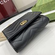 Fortok Gucci GG Marmont Leather Card Case Wallet Black 12 x 10 x 3cm - 6