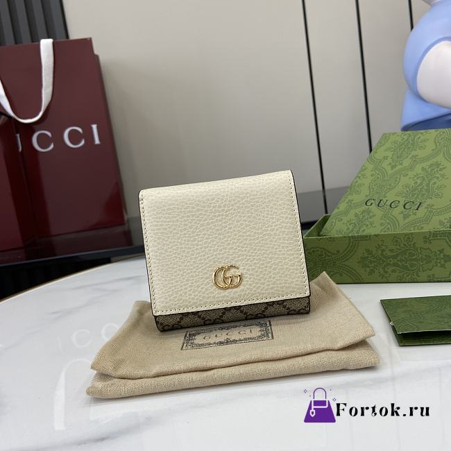 Fortok Gucci GG Marmont Bicolor Wallet Bi-color White 12 x 10 x 3cm - 1