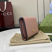 Fortok Gucci GG Marmont Bicolor Wallet Bi-color Pink 12 x 10 x 3cm - 4