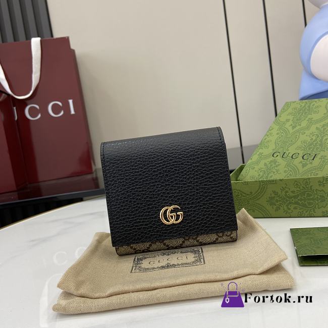 Fortok Gucci GG Marmont Bicolor Wallet Bi-color Black 12 x 10 x 3cm - 1