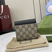 Fortok Gucci GG Marmont Bicolor Wallet Bi-color Black 12 x 10 x 3cm - 3