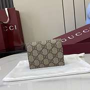Fortok Gucci Bi-color GG Marmont Wallet Burgundy 11 x 8.5 x 3cm - 4