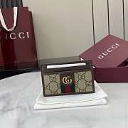 Fortok Gucci Ophidia GG Card Case Canvas Brown 11 x 7 cm - 1