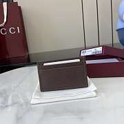 Fortok Gucci Ophidia GG Card Case Canvas Brown 11 x 7 cm - 4