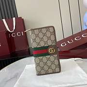 Fortok Gucci Ophidia Long Zip Around Wallet GG Canvas Brown 10x 20x 2.5cm - 1