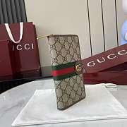 Fortok Gucci Ophidia Long Zip Around Wallet GG Canvas Brown 10x 20x 2.5cm - 4