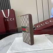 Fortok Gucci Ophidia Long Zip Around Wallet GG Canvas Brown 10x 20x 2.5cm - 6