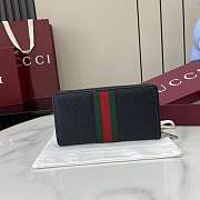 Fortok Gucci Ophidia Long Zip Wallet Black 19.5x 11x 3cm - 4