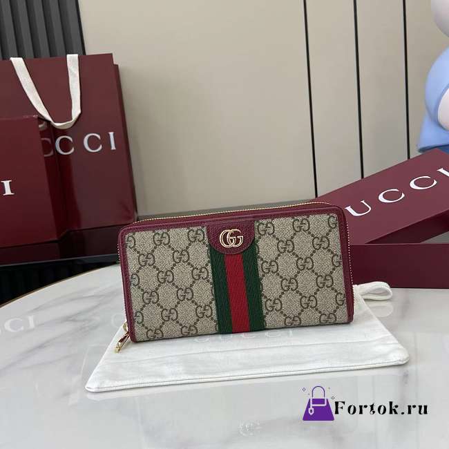 Fortok Gucci Ophidia Zip Around Wallet 20x 15x 5cm - 1