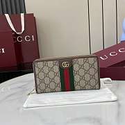 Fortok Gucci Ophidia Zip Around Wallet Brown 20x 15x 5cm - 1