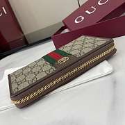 Fortok Gucci Ophidia Zip Around Wallet Brown 20x 15x 5cm - 4
