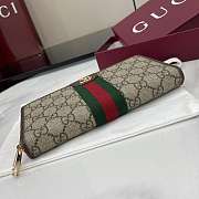 Fortok Gucci Ophidia Zip Around Wallet Brown 20x 15x 5cm - 2