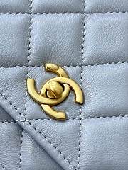 Fortok Chanel Wallet On Chain WOC Attached Ball Blue 19cm - 6