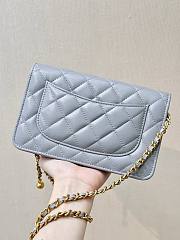 Fortok Chanel Wallet On Chain WOC Attached Ball Blue 19cm - 2