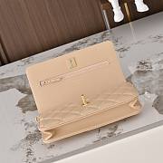 Fortok Chanel Wallet On Chain WOC Attached Ball Sand Beige 19cm - 6