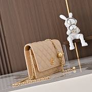 Fortok Chanel Wallet On Chain WOC Attached Ball Sand Beige 19cm - 4