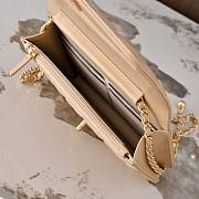 Fortok Chanel Wallet On Chain WOC Attached Ball Sand Beige 19cm - 3