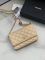 Fortok Chanel Wallet On Chain WOC Attached Ball Light Yellow 19cm - 1