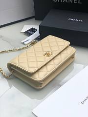 Fortok Chanel Wallet On Chain WOC Attached Ball Light Yellow 19cm - 5