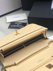 Fortok Chanel Wallet On Chain WOC Attached Ball Light Yellow 19cm - 4