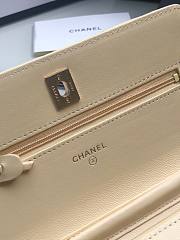 Fortok Chanel Wallet On Chain WOC Attached Ball Light Yellow 19cm - 3