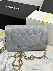 Fortok Chanel Wallet On Chain WOC Attached Ball Grey 19cm - 6