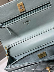 Fortok Chanel Wallet On Chain WOC Attached Ball Green 19cm - 2