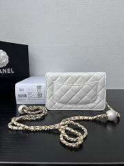 Fortok Chanel Wallet On Chain WOC Attached Ball White 19cm - 5