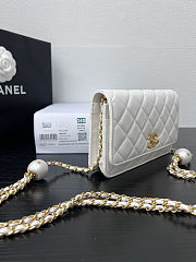 Fortok Chanel Wallet On Chain WOC Attached Ball White 19cm - 4