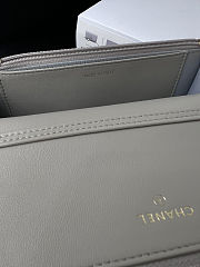Fortok Chanel Wallet On Chain WOC Light Grey 19cm - 3