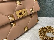 Fortok Valentino Garavani Roman Stud Shoulder Bag Beige 28x 18x 8cm - 3