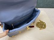 Fortok Valentino Garavani Roman Stud Shoulder Bag Blue 28x 18x 8cm - 3