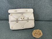 Fortok Valentino Garavani Roman Stud Shoulder Bag White 28x 18x 8cm - 1
