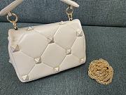 Fortok Valentino Garavani Roman Stud Shoulder Bag White 28x 18x 8cm - 4