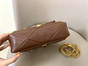 Fortok Valentino Garavani Roman Stud Shoulder Bag Brown 28x 18x 8cm - 5