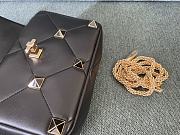 Fortok Valentino Garavani Roman Stud Shoulder Bag Full Black 28x 18x 8cm - 6
