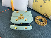 Fortok Valentino Garavani Roman Stud Small Shoulder Bag Mint Turquoise 19 x 13 x 6cm - 4