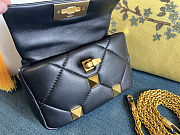 Fortok Valentino Garavani Roman Stud Small Shoulder Bag Black 19 x 13 x 6cm - 2