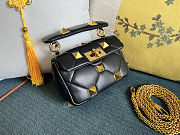 Fortok Valentino Garavani Roman Stud Small Shoulder Bag Black 19 x 13 x 6cm - 3