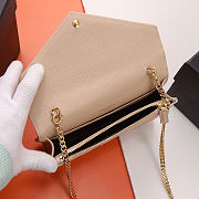 Fortok Saint Laurent Classic Cassandre Chain Wallet Beige 19x11.5x4cm - 2