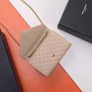 Fortok Saint Laurent Envelope Flap Bag Beige 21x13x6cm - 6