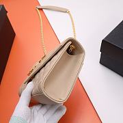 Fortok Saint Laurent Envelope Flap Bag Beige 21x13x6cm - 5