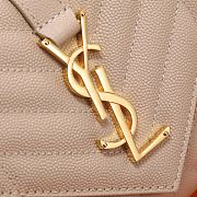 Fortok Saint Laurent Envelope Flap Bag Beige 21x13x6cm - 3