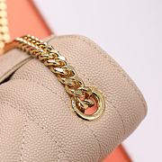 Fortok Saint Laurent Envelope Flap Bag Beige 21x13x6cm - 2
