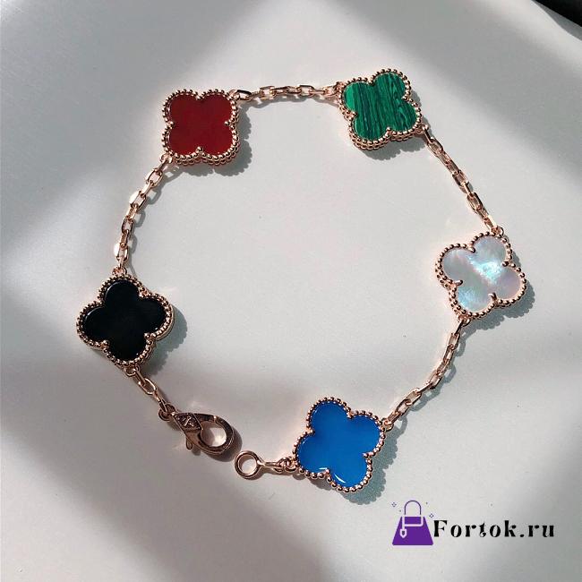 Fortok Van Cleef & Arpels Alhambra Multicolor Clover Bracelet - 1