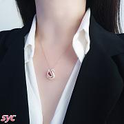 Fortok Swarovski Swan Pendant Rose Gold/ Red - 6