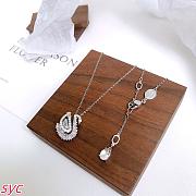 Fortok Swarovski Swan Pendant Silver/ White - 4