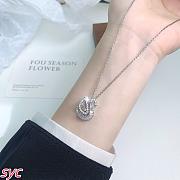 Fortok Swarovski Swan Pendant Silver/ White - 3