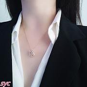 Fortok Swarovski Swan Pendant Rose Gold/ Pink - 6