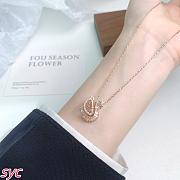 Fortok Swarovski Swan Pendant Rose Gold/ Pink - 5